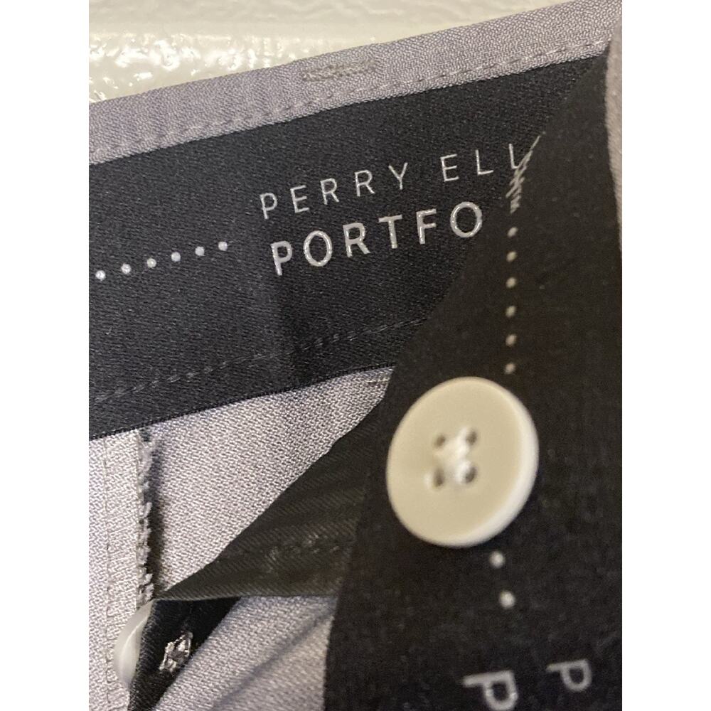 Perry Ellis Men's‎ Portfolio Very Slim Dress Pants 34x28 Gray - Picture 2 of 9